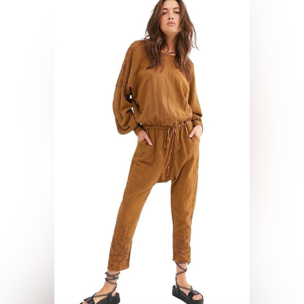 NWT Free People One Teaspoon Embroidered Jumpsuit